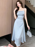 Ebbgo Summer Elegant Sexy Hollow Out Sleeveless Dress Women Chic Birthday Evening Party Vestidos Female Slim Clothing