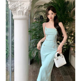 Ebbgo  White Dresses Woman Long Dresses for Women Birthday Kawaii Clothes Vestido Sexy Fairy Costume Women  Korean Ladies Dresses