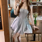 Ebbgo  Korean Fashion Birthday Dress for Women  White  Vestidos De Noite  New in Dresses Vestidos Cortos  Cocktail Dresses Corset 2024