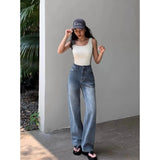 Ebbgo  Blue Women Jeans High Waist Fashion American Vintage Streetwear Y2K NEW Wide Leg Jean Female Denim Trouser Baggy Denim Pants