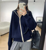 Ebbgo  -  outfit ideas New Autumn And Winter Cashmere Zipper Cardigan Women's Loose Cashmere Sweater Cardigan Female Coat