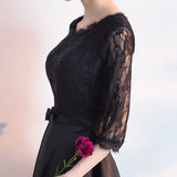 Ebbgo  -  Dresses Gala Black dinner dress party evening gown floral Long sleeve H223