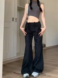 Ebbgo  Low Waist Loose Pants Women Chic Casual Summer 2024 Daily New Wide Leg Minimalist All Match Fashion Slim Sports