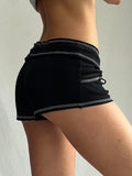 Ebbgo  -  Sexy Slim Drawstring Shorts Casual Bandage Low-Waisted Shorts Women  Summer Fashion Streetwear Ladies Streetwear