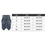 Ebbgo  -  Fashion Retro Y2K Denim Vest V Neck Button Pocket Slim Short Denim Vest Women's Sleeveless Denim Jacket Vest Top Streetwear