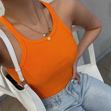 Ebbgo  -  High-quality Luxury Brand Sexy Suspender Waistcoat with Elastic Shap Hot Girl Blouse Graphic T-Shirts Y2k Top Za Fashion Chic