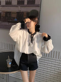 Ebbgo  Sweet Elegant Women Blouses Vintage Preppy Style Chic Korean Youth Fashion Long Sleeve Shirts Kawaii Loose Female Tops