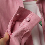 Ebbgo  New Women Pink Jeans Jacket Oversized Korean Style Single Breasted Chic Denim Coats Spring Autumn Cowboy Jackets Outwear