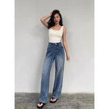 Ebbgo  Blue Women Jeans High Waist Fashion American Vintage Streetwear Y2K NEW Wide Leg Jean Female Denim Trouser Baggy Denim Pants