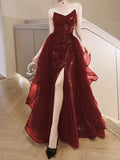 Ebbgo  Luxury Sequined Solid Graduation Dresses Temperament Pearl Shoulder Strap Formal Occasion Dresses Slim Waist Cocktail Dress