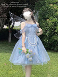 Ebbgo  -  Young Girl Wish Original Lolita Love Dance Sweet Halter Mesh Dress Light Lo Fairy Dress Spot