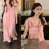 Ebbgo  Korean Dress Vestido Coladinho Cute Clothes Evening Dresses Women Roupa Femininas Tendencia Caftan Autumn Clothes Women Lolita