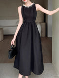 Ebbgo  -  Black Elegant Wedding Events Dress Chic Off Shoulder Sleeveless Women Dress Casual Female Party Vestidos